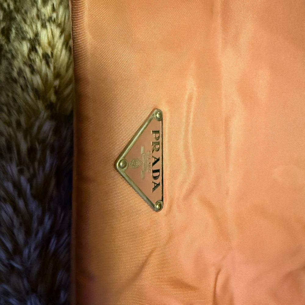 Prada Vintage Pink Nylon Bag Trimmed in Black Leather Used - Picture 7 of 16